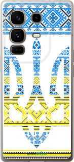 Силиконовый чехол Герб - вышиванка желто-голубая для Infinix Note 50 Pro+ - 1197u-4041 изображение 