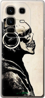 Силиконовый чехол Скелет-меломан v2 для Infinix Note 50 Pro+ - 1200u-4041 изображение 