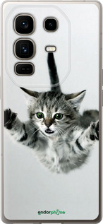 Силиконовый чехол Летящий котёнок для Infinix Note 50 Pro+ - 2322u-4041 изображение 