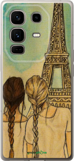 Силиконовый чехол Девушки в Париже для Infinix Note 50 Pro+ - 3980u-4041 изображение 