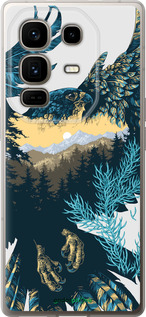 Силиконовый чехол Арт-орел на фоне природы для Infinix Note 50 Pro+ - 3983u-4041 изображение 