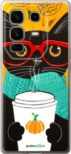 Силиконовый чехол Осенний кот для Infinix Note 50 Pro+ - 4026u-4041 изображение 