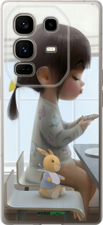Силіконовий чехол Мила дівчинка з зайчиком для Infinix Note 50 Pro+ - 4039u-4041 изображение 
