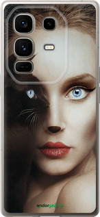 Силиконовый чехол Взгляд женщины и кошки для Infinix Note 50 Pro+ - 4041u-4041 изображение 