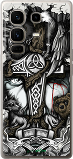 Силиконовый чехол Тату Викинг для Infinix Note 50 Pro+ - 4098u-4041 изображение 