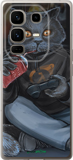 Силиконовый чехол gamer cat для Infinix Note 50 Pro+ - 4140u-4041 изображение 