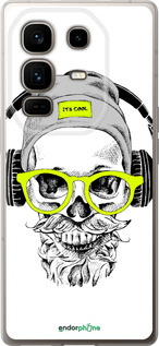 Силиконовый чехол Череп в очках и наушниках для Infinix Note 50 Pro+ - 4144u-4041 изображение 