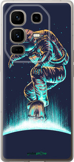 Силиконовый чехол Космонавт на скейтборде для Infinix Note 50 Pro+ - 4145u-4041 изображение 