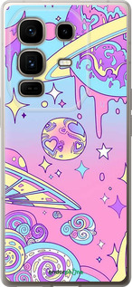 Силиконовый чехол Розовая галактика для Infinix Note 50 Pro+ - 4146u-4041 изображение 