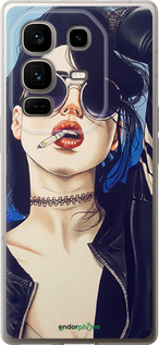 Силиконовый чехол Девушка на стиле для Infinix Note 50 Pro+ - 4151u-4041 изображение 