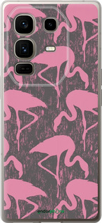 Силиконовый чехол Vintage-Flamingos для Infinix Note 50 Pro+ - 4171u-4041 изображение 