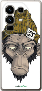 Силиконовый чехол Обезьяна в шапке для Infinix Note 50 Pro+ - 4183u-4041 изображение 