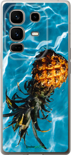 Силиконовый чехол Ананас на воде для Infinix Note 50 Pro+ - 4384u-4041 изображение 