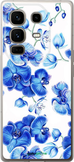 Силиконовый чехол Голубые орхидеи для Infinix Note 50 Pro+ - 4406u-4041 изображение 