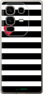Силиконовый чехол Черно-белые полосы для Infinix Note 50 Pro+ - 4461u-4041 изображение 