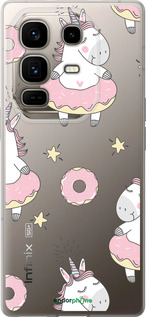 Силиконовый чехол Единорожки для Infinix Note 50 Pro+ - 4659u-4041 изображение 