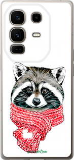 Силиконовый чехол Енот в шарфе для Infinix Note 50 Pro+ - 4688u-4041 изображение 