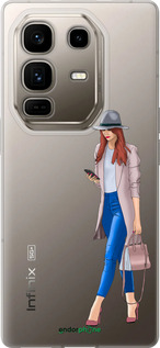 Силиконовый чехол Девушка 1 для Infinix Note 50 Pro+ - 4751u-4041 изображение 