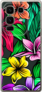 Силиконовый чехол Тропические цветы 1 для Infinix Note 50 Pro+ - 4753u-4041 изображение 