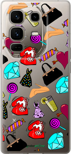 Силиконовый чехол stickers для Infinix Note 50 Pro+ - 4757u-4041 изображение 