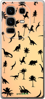 Силиконовый чехол Динозаврики 1 для Infinix Note 50 Pro+ - 4772u-4041 изображение 