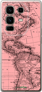 Силиконовый чехол Карта для Infinix Note 50 Pro+ - 4794u-4041 изображение 