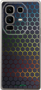 Силиконовый чехол Переливающиеся соты для Infinix Note 50 Pro+ - 498u-4041 изображение 