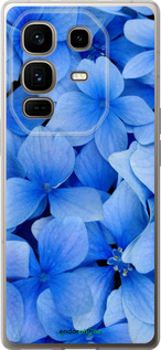 Силиконовый чехол Синие цветы для Infinix Note 50 Pro+ - 526u-4041 изображение 