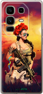 Силиконовый чехол Украинка с оружием для Infinix Note 50 Pro+ - 5316u-4041 изображение 