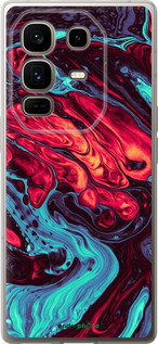 Силиконовый чехол Синяя красная абстакция для Infinix Note 50 Pro+ - 5339u-4041 изображение 