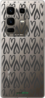 Силиконовый чехол Сердца v2 для Infinix Note 50 Pro+ - 5497u-4041 изображение 