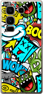 Силиконовый чехол Стикеры v4 для Infinix Note 50 Pro+ - 5508u-4041 изображение 