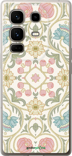 Силиконовый чехол Цветочный орнамент v2 для Infinix Note 50 Pro+ - 5513u-4041 изображение 