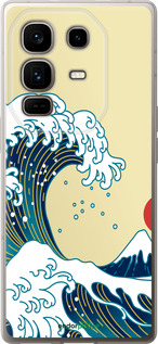 Силиконовый чехол Японские волны для Infinix Note 50 Pro+ - 5533u-4041 изображение 