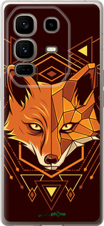 Силиконовый чехол Лиса геометрия для Infinix Note 50 Pro+ - 5607u-4041 изображение 