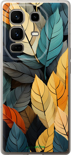 Силиконовый чехол Кольорове листя для Infinix Note 50 Pro+ - 5644u-4041 изображение 