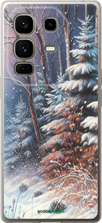 Силиконовый чехол Зимний пейзаж для Infinix Note 50 Pro+ - 5814u-4041 изображение 