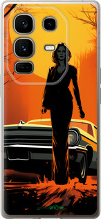 Силиконовый чехол Чехол для телефона Девушка возле автомобиля для Infinix Note 50 Pro+ - 5946u-4041 изображение 