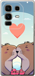 Силиконовый чехол Капибара любовь для Infinix Note 50 Pro+ - 6027u-4041 изображение 