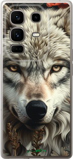 Силиконовый чехол Волчий взгляд для Infinix Note 50 Pro+ - 6066u-4041 изображение 