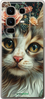 Силиконовый чехол Cats and flowers для Infinix Note 50 Pro+ - 6069u-4041 изображение 