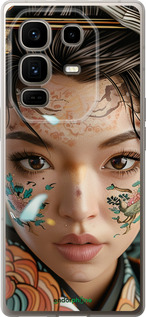 Силиконовый чехол Взгляд души самурая для Infinix Note 50 Pro+ - 6076u-4041 изображение 