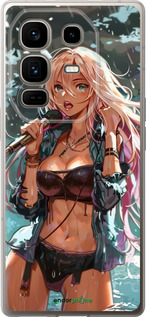 Силиконовый чехол Аниме-звезда под водопадом для Infinix Note 50 Pro+ - 6121u-4041 изображение 