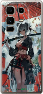 Силіконовий чехол Гейша-воїн для Infinix Note 50 Pro+ - 6124u-4041 изображение 