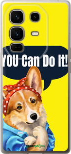 Силиконовый чехол чехол с корги You Can Do It для Infinix Note 50 Pro+ - 6184u-4041 изображение 