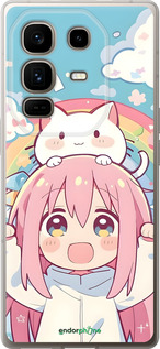 Силиконовый чехол Девочка аниме радуга для Infinix Note 50 Pro+ - 6304u-4041 изображение 