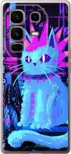 Силиконовый чехол Кот панк для Infinix Note 50 Pro+ - 6311u-4041 изображение 