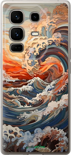 Силиконовый чехол Арт волны для Infinix Note 50 Pro+ - 6324u-4041 изображение 