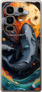 Силіконовий чехол Кит у космосі для Infinix Note 50 Pro+ - 6328u-4041 изображение 