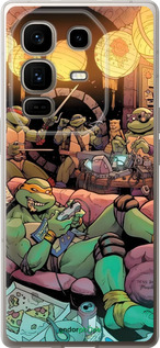 Силиконовый чехол Черепашки нинзя для Infinix Note 50 Pro+ - 6346u-4041 изображение 